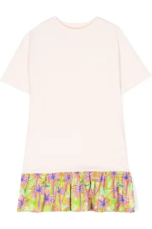 Palm Angels Palm tree-print short-sleeve dress