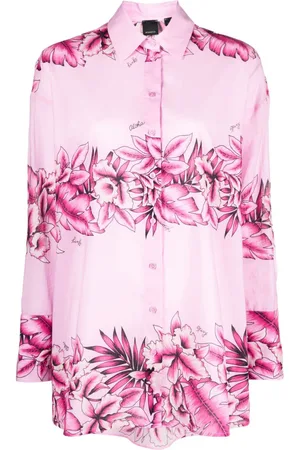 Pinko Floral-print cotton shirt