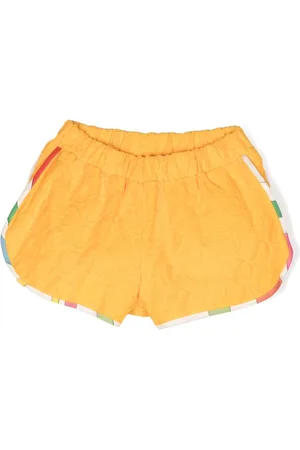 PUCCI Junior Stripe-detail monogram-jacquard shorts