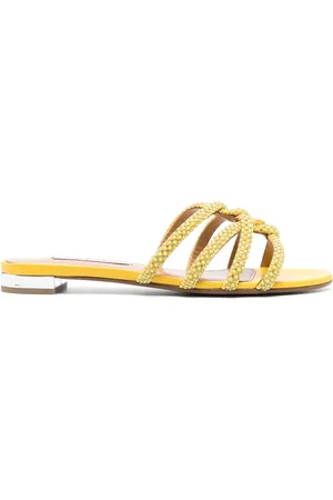 Sarah Chofakian Chemisier open-toe flat sandals - Yellow