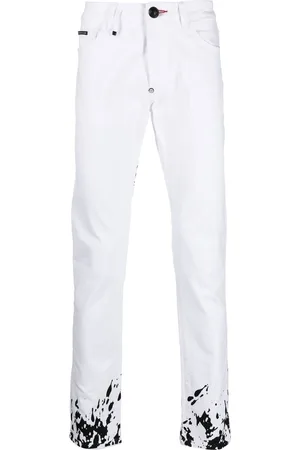 Philipp Plein Graphic-print slim-cut jeans