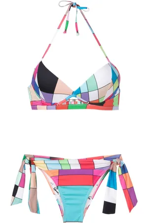 AMIR SLAMA Graphic-print two-piece bikini set