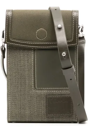Paul Smith Logo-debossed Leather Messenger Bag in Black for Men