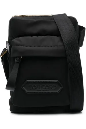 Tom Ford Logo-patch zip-up messenger bag