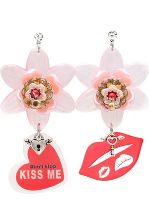AMIR SLAMA Floral-appliqu?? drop earrings