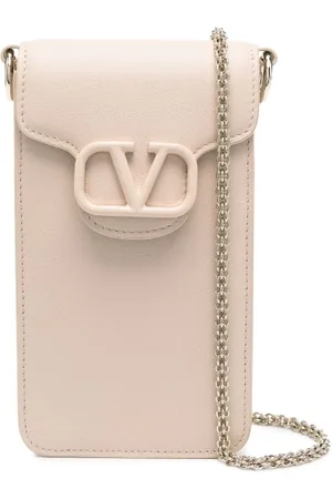 Valentino Yellow Leather VSLING Chain Compact Wallet