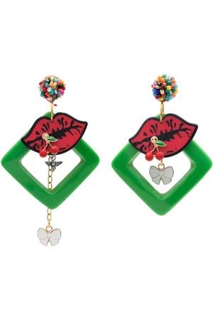 AMIR SLAMA Lips-motif drop earrings
