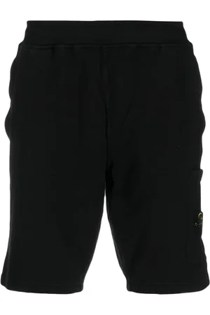 Stone Island Side logo-patch elasticated-waistband shorts