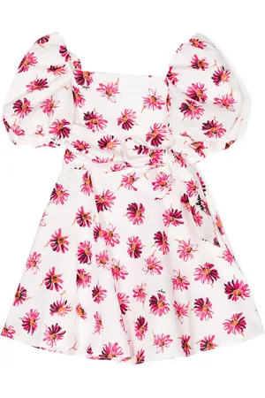Msgm Floral-print pleated dress