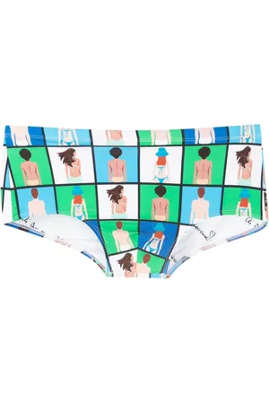 AMIR SLAMA Graphic-print swim trunks