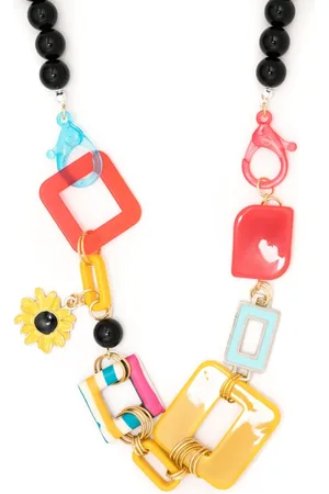 AMIR SLAMA Floral-appliqu?? contrast necklace