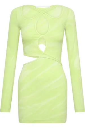 Dion Lee horse-bit mini dress - Green