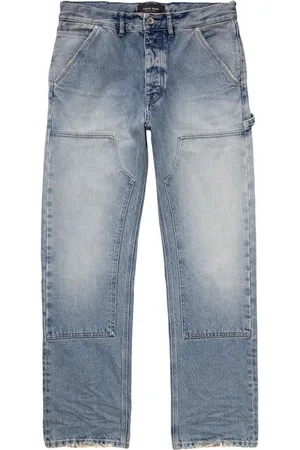 Purple Brand Faded-effect low-rise jeans