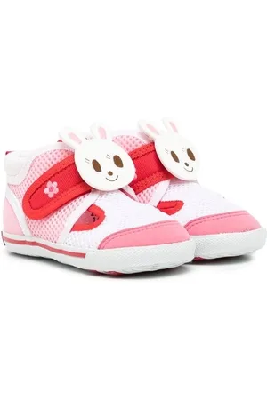 Miki House Bunny embellished touch-strap sneakers