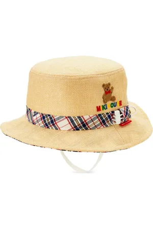 Miki House Logo-embroidered sun hat