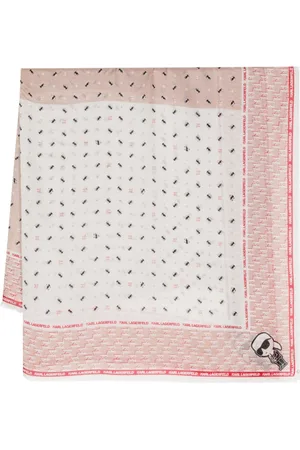 Bimba y Lola animal-motif polka-dot-print scarf, White