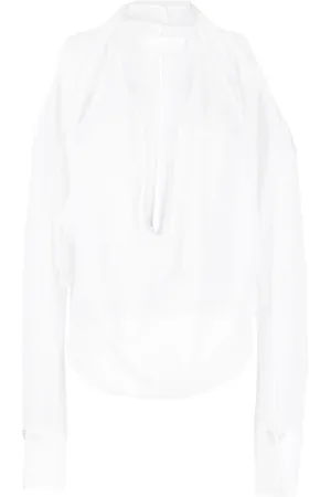 GENNY V-neck cut-out blouse
