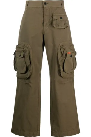Heron Preston Logo-patch straight-leg trousers