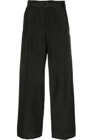 LEMAIRE Belted cotton trousers