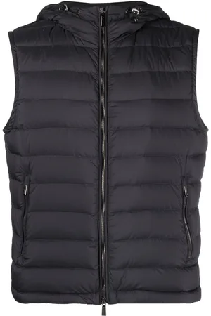MOORER Zipped hooded gilet