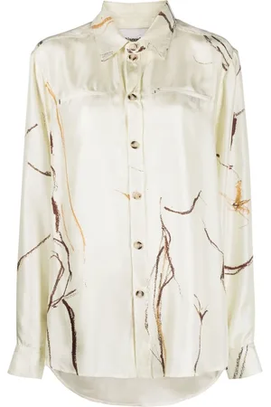 Nanushka Oversize printed silk shirt
