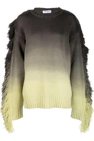 The Attico Rundie fringe-trimmed ombr?? sweater