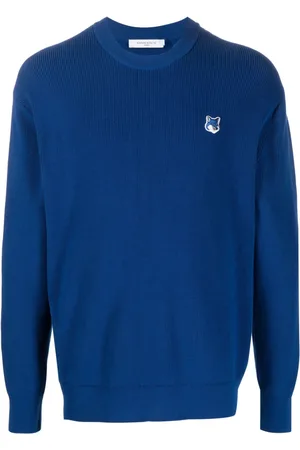 Maison Kitsuné Logo-patch knit jumper