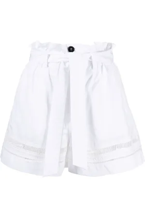 LORENA ANTONIAZZI Belted cotton shorts