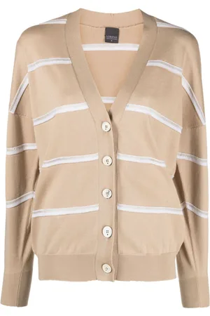 LORENA ANTONIAZZI Striped knitted cardigan