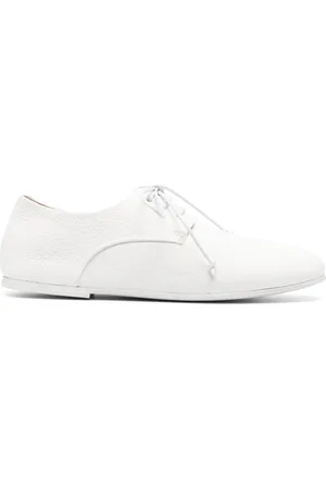 MARSÈLL Pebbled leather lace-up oxfords
