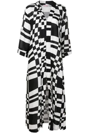 AMIR SLAMA Checked zip-up maxi dress