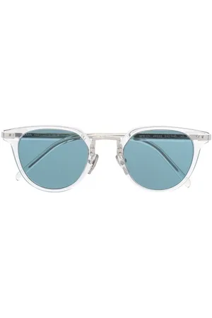 Prada Round-frame blue-tinted sunglasses