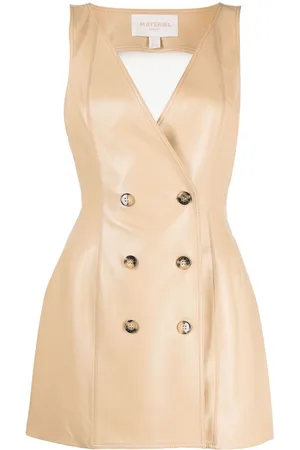 MATÉRIEL by Aleksandre Akhalkatsishvili Backless faux-leather mini dress