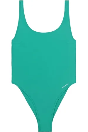 Sporty & Rich Carla logo-print swimsuit