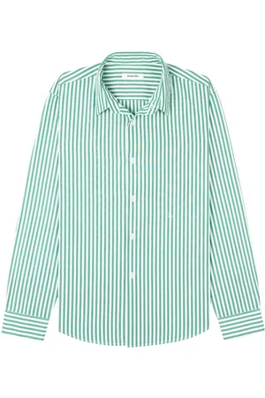 Sporty & Rich Embroidered-logo striped shirt