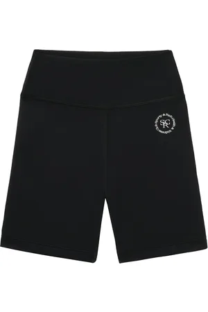 Sporty & Rich N.02 embroidered-logo shorts
