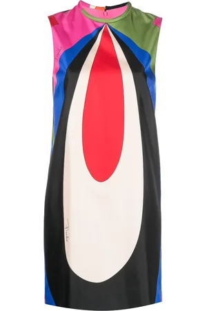 Puccini Goccia-print silk minidress