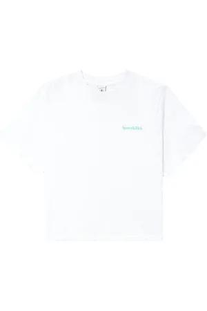 Sporty & Rich Logo-print cotton cropped T-shirt
