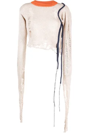 OTTOLINGER Distressed-finish cropped jumper