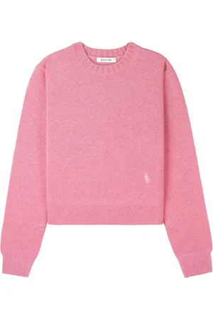 Sporty & Rich Embroidered-logo cashmere jumper