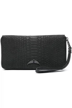 Zadig & Voltaire Crocodile-effect leather wallet