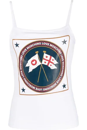 Moschino Graphic logo-print top