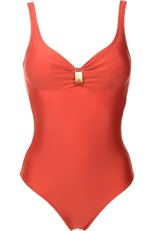 Lygia & Nanny Roberta Liso logo-plaque swimsuit