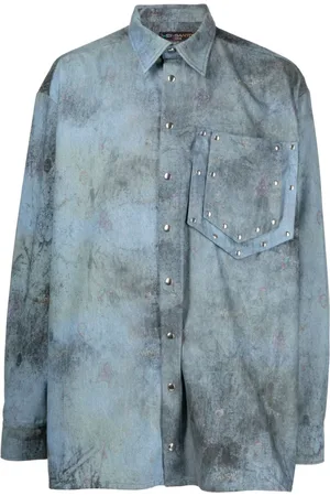 Botter abstract-print Denim Shirt - Farfetch