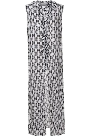 AMIR SLAMA Geometric-print maxi dress