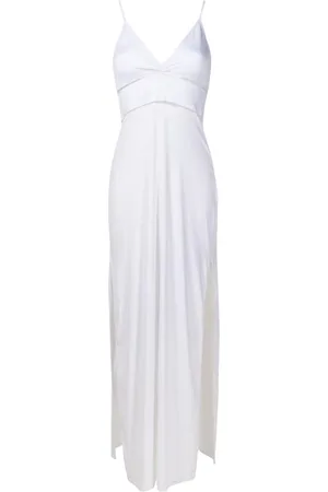 AMIR SLAMA Tulle-insert sleeveless maxi dress