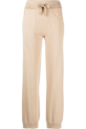 LORENA ANTONIAZZI Fine-knit drawstring-waist trousers
