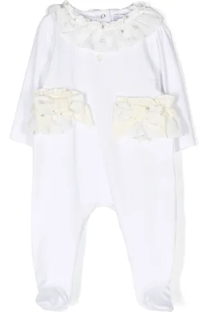 Patachou hooded shearling cotton pajamas - White