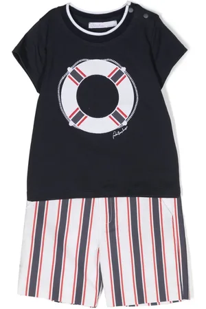 PATACHOU Stripe-print short set