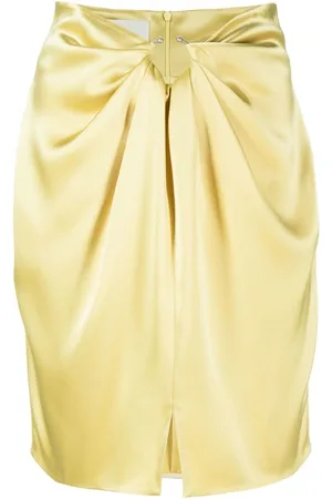 Nanushka Draped satin mini skirt